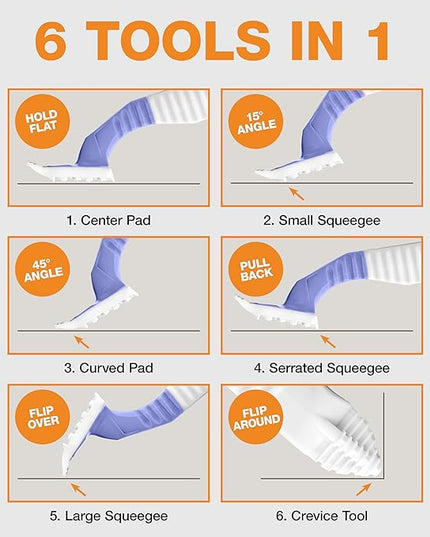 FurDozer Pet Hair Remover & Auto Detailing Tools - Cat & Dog Hair Remover for Carpets, Car Interiors, Couches, Bedding, & Pet Furniture (Purple, X6)