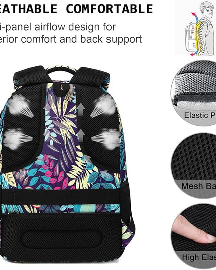Laptop Backpack,Business Travel Anti Theft Slim Durable Laptops Backpack with USB Charging Port,Water Resistant College Computer Bag for Women & Men Fits 15.6 Inch Laptop and Notebook