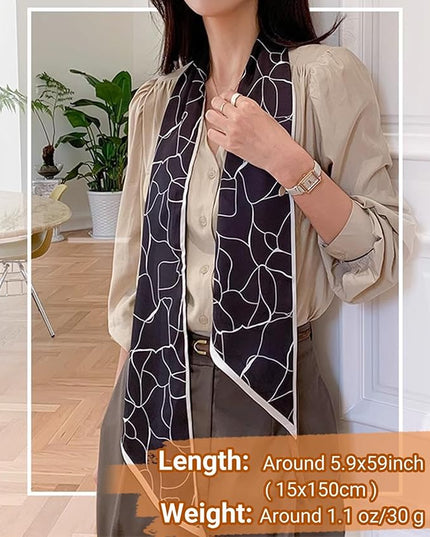 Dailyacc Hair Scarf for Women Fashion Silky Satin Headscarf Wrap Breathable Lightweight Neck Scarves For Handbag