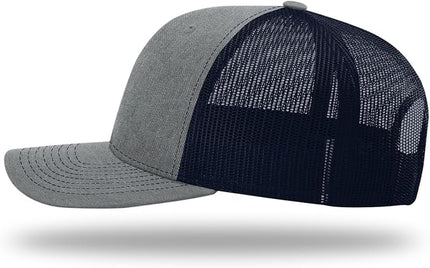 Richardson 112 Trucker Hat - Premium Adjustable Snapback Hat - Structured Six Panel Richardson Blank Caps