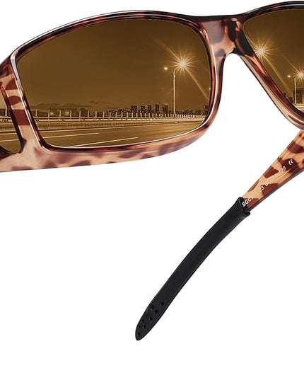 MEETSUN Fit Over Glasses Sunglasses for Men Women,Wrap Around Sunglasses Polarized UV400 Protection