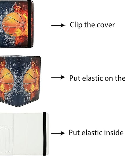 Basketball Passport Holder for Women and Men PU Leather Passport Cover for Travel