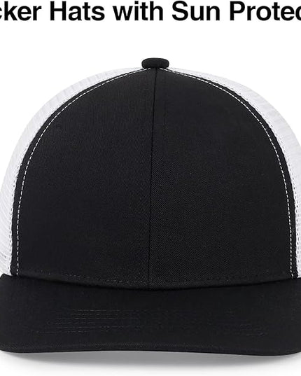 kozinu Unisex Trucker Hats Blank Mesh Snapback Hats Sport Plain Baseball Caps Adjustable Fitted Hat