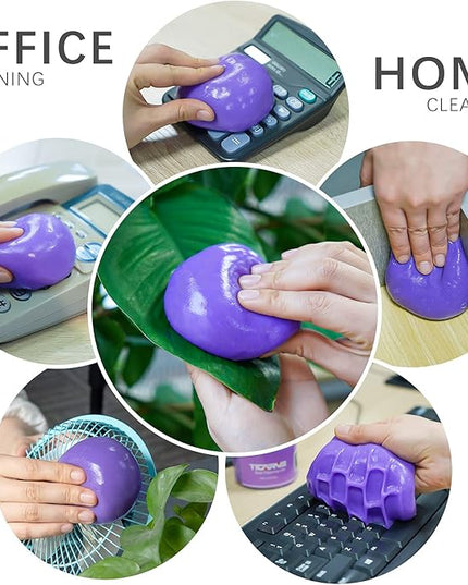 TICARVE 2Pack Cleaning Gel for Car Putty Car Vent Cleaner Cleaning Putty Gel Auto Tools Car Interior Cleaner Dust Mud for Cars and Keyboard Cleaner Slime Purple (320g/11.2oz)