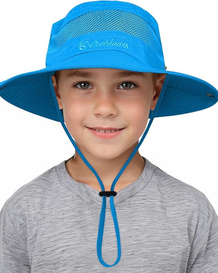 Century Star Outdoor Kids Sun Hat UPF 50+ Quick Dry Adjustable Bucket Hat Windproof Waterproof Beach Fishing Safari Hat