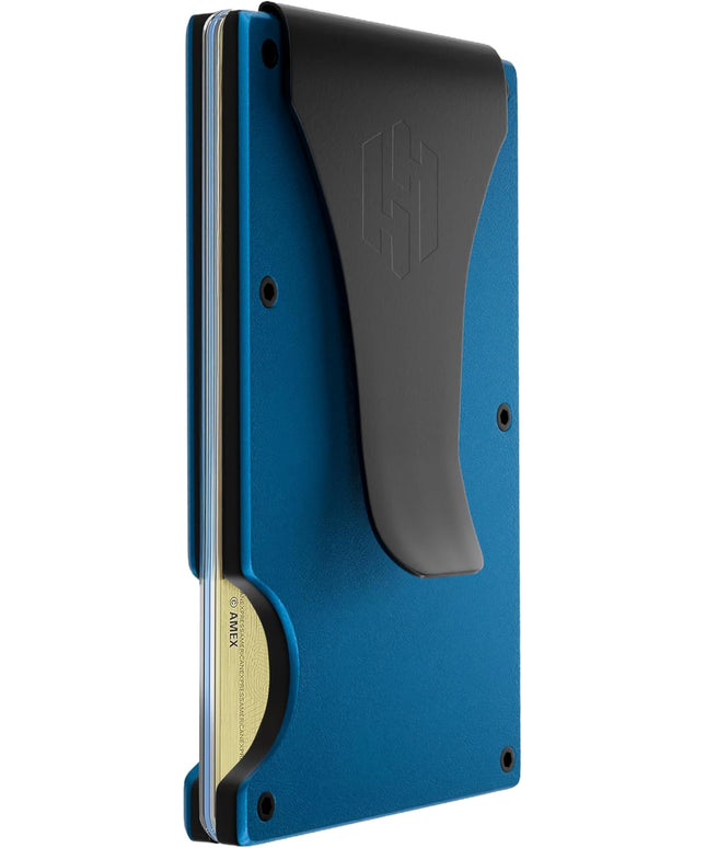 Hayvenhurst Wallet For Men - Reinvented Design Men's Wallet - Slim, Minimalistic & Seamless, Blocks RFID Scanners with a Money Clip (Navy)