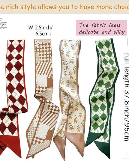 Purse Scarf Handbags For Women Skinny Hair Neck Accessories Scarves With Bag Scarfs Handle Fashion Lightweight