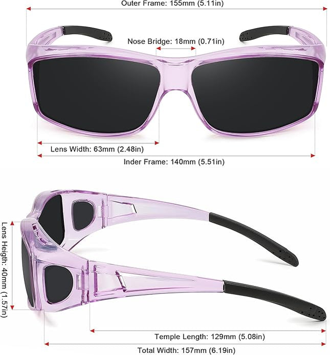 MEETSUN Fit Over Glasses Sunglasses for Men Women,Wrap Around Sunglasses Polarized UV400 Protection