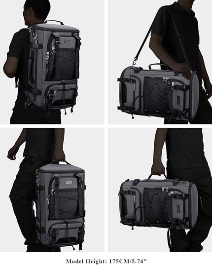 WITZMAN Travel Backpack for Men Convertible Large Carry on Backpack with Shoe Compartment for Airplanes Fit 17 Inch Laptop(B689 Silvery Grey)