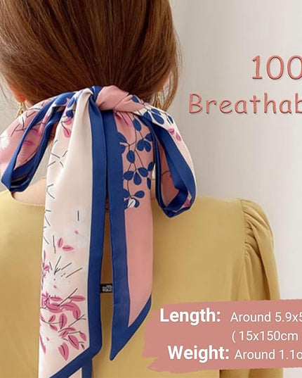 Dailyacc Hair Scarf for Women Fashion Silky Satin Headscarf Wrap Breathable Lightweight Neck Scarves For Handbag