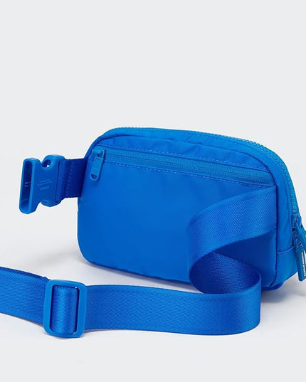 Pander Two Way Zipper Fanny Pack Nylon Everywhere Belt Bag for Women, Water Repellent Waist Packs, Crossbody Bags with Adjustable Strap (Capri Blue).