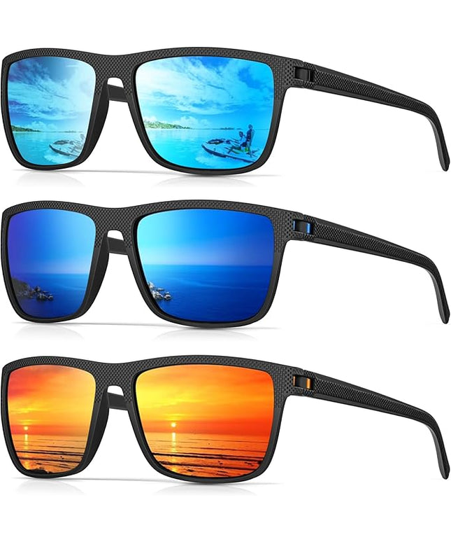 Sunglasses-Men Polarized Mens Sunglasses: Classic Women Sun Glasses UV Protection for Fishing Driving Golf