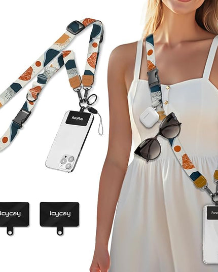 Phone Lanyard Crossbody, Abstract Art Cell Phone Strap for Around The Neck Adjustable, Anti Theft Cute Lanyard for iPhone Case ID Holder Keys Accessories Travel Essential