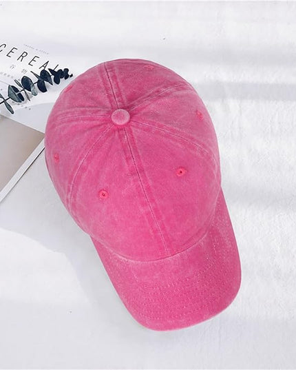 HH HOFNEN Men Women Washed Distressed Twill Cotton Baseball Cap Vintage Adjustable Dad Hat