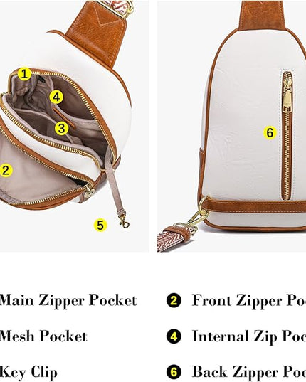 Anti Theft Crossbody Bags for Women Leather Sling Bag Cross Body Travel Purse Chest Bags Fanny Pack Gift Teen Girl