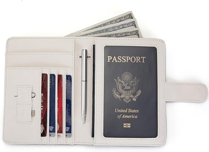 Passport Holder for Travel Essentials, RFID Blocking Passport Wallet Cover with Magnetic Closure, Passport Book Holders for Women and Men (Van Gogh The Starry Night)