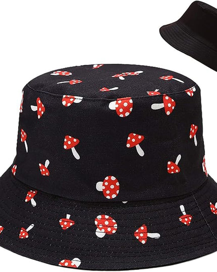 Malaxlx Unisex Bucket Hat Beach Sun Hat Aesthetic Fishing Hat for Men Women Teens, Reversible Double-Side-Wear