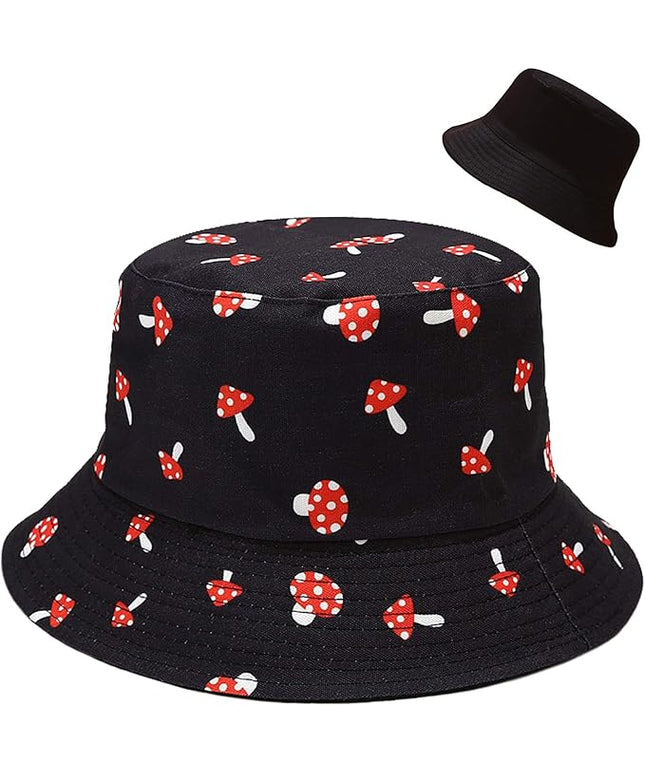 Malaxlx Unisex Bucket Hat Beach Sun Hat Aesthetic Fishing Hat for Men Women Teens, Reversible Double-Side-Wear