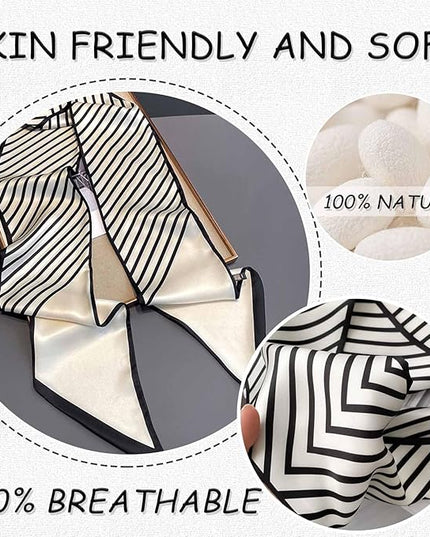 Dailyacc Hair Scarf for Women Fashion Silky Satin Headscarf Wrap Breathable Lightweight Neck Scarves For Handbag