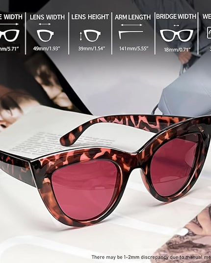 Joopin Polarized Cat Eye Sunglasses for Women Vintage Cateye Sun Glasses UV400 Protection