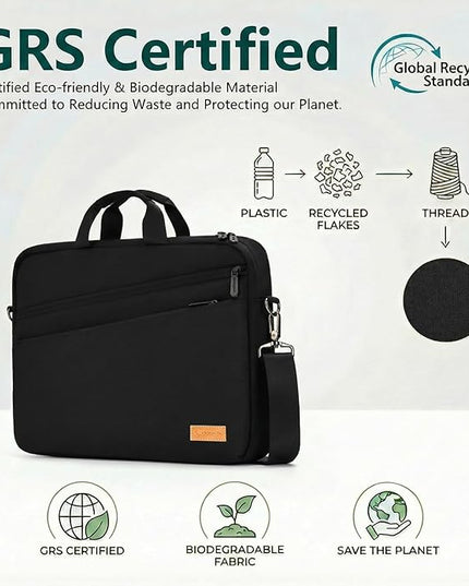 15 15.6 16 17 17.3 inch Laptop Computer PC Shoulder Bag Carrying Case, Water-Repellent Briefcase