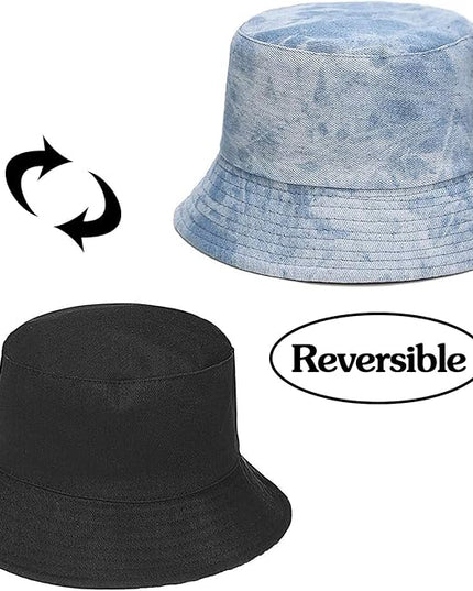 XYIYI Cute Bucket Hat Beach Fisherman Hats for Women, Reversible Double-Side-Wear