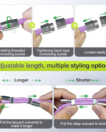Phone Lanyard & Phone Wrist Strap, 3 in 1 Adjustable Anti Theft Phone Strap for Travel Hiking Cycling Climbing