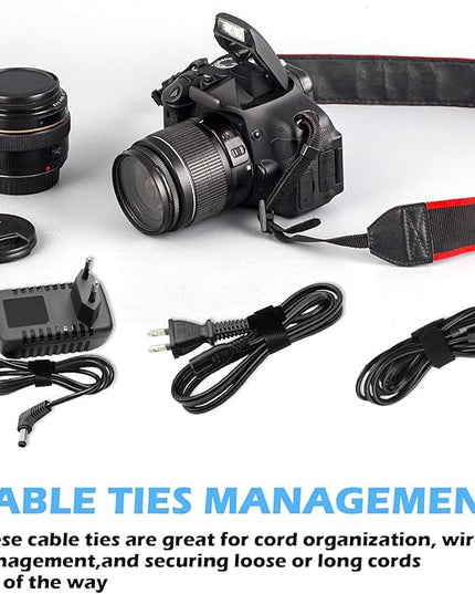140 PCS 8 inch Cable Ties Reusable Cable Management Adjustable Cable Organizer, Cable Straps, Cord Wraps and Hook Loop Straps for Computer,Gaming, Wire, Desk- Home Office Essentials