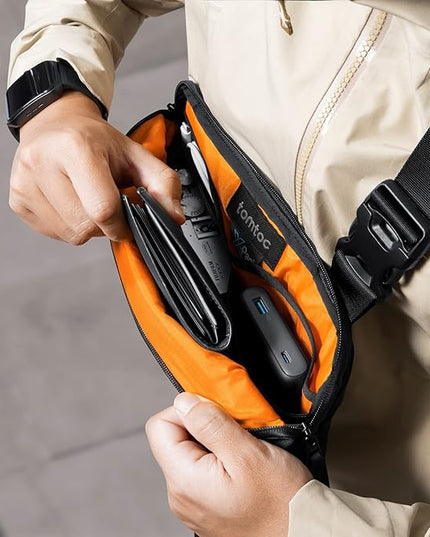 tomtoc Compact EDC Sling Bag 3L-10L, Minimalist Crossbody Bag Chest Shoulder Pack for Men Women, X-pac/Recycled Polyester