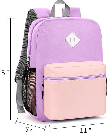 STEAMEDBUN Kids Backpack Girl 4-6, Girls Backpack for Elementary Kindergarten School -15inch