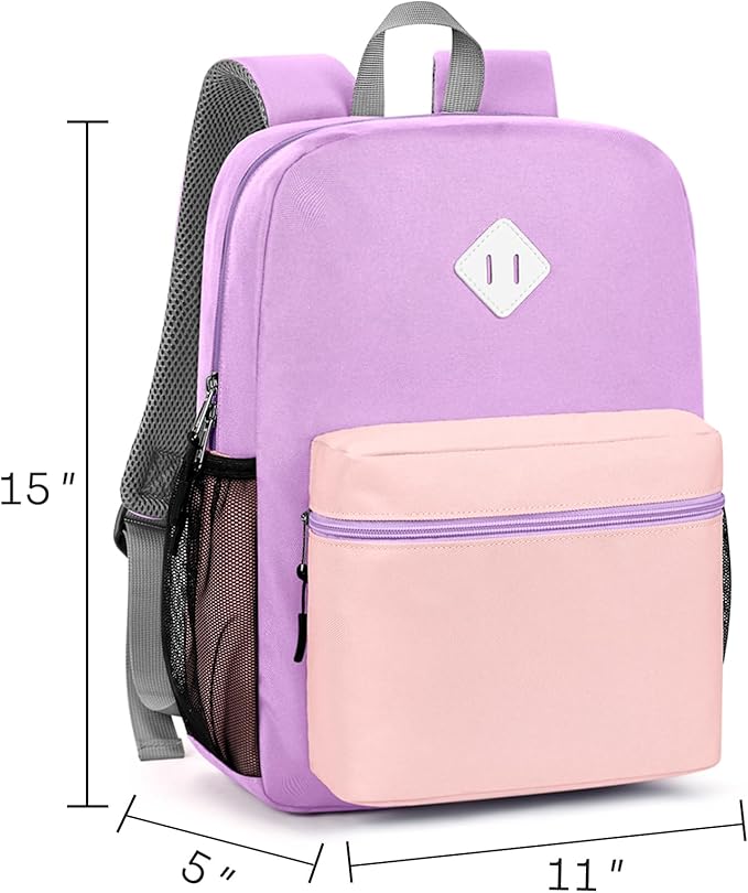 STEAMEDBUN Kids Backpack Girl 4-6, Girls Backpack for Elementary Kindergarten School -15inch