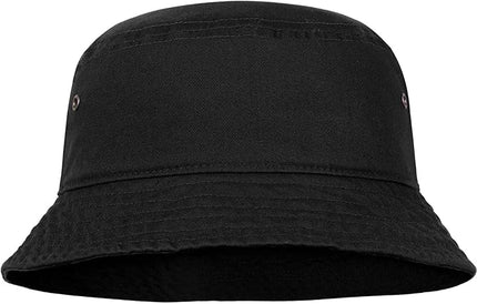 Falari Men Women Unisex Cotton Bucket Hat 100% Cotton Packable for Travel Fishing Hunting Summer Camp