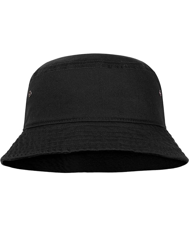 Falari Men Women Unisex Cotton Bucket Hat 100% Cotton Packable for Travel Fishing Hunting Summer Camp