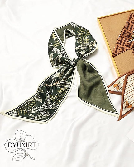Head Scarf Purse Handle Neck Satin Hair Scarfs For Bag Lightweight Silky Long Thin Women's Fashion Scarves 59 * 5.9”