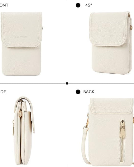 BOSTANTEN Vegan Leather Small Crossbody Bags for Women Designer Cell Phone Bag Wallet Purses Adjustable Strap