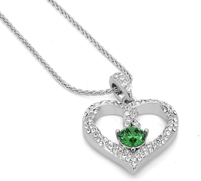 TRYNDI Birthstone Necklace for Women - Infinity 12 Months Birthstone Necklace, Christmas Gifts for Wife, Daughter, Girlfriend, Mom - Mother’s Day, Valentine’s, Anniversary, Birthday Gift for Her