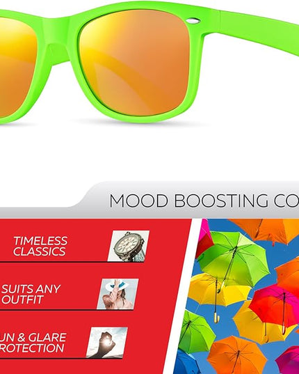 Retro Rewind Polarized Sunglasses for Men and Women - UV Protection Classic Sun Glasses