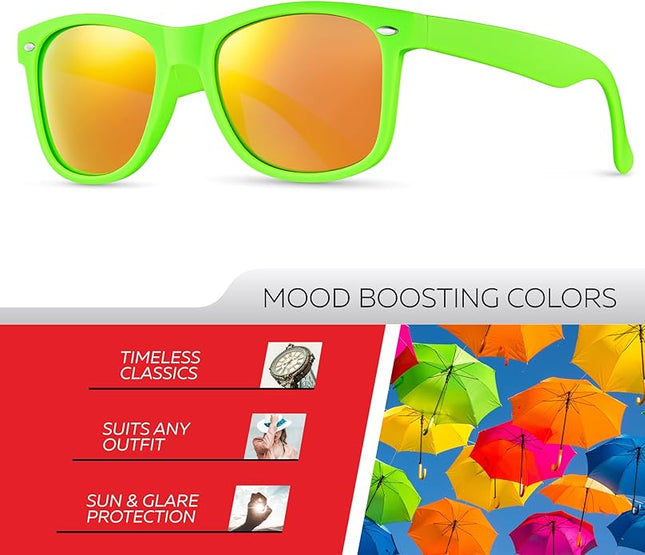 Retro Rewind Polarized Sunglasses for Men and Women - UV Protection Classic Sun Glasses