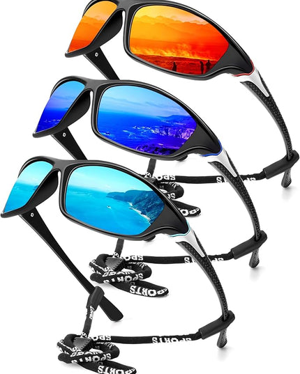 KALIYADI 4 Pack Polarized Sunglasses-Men Sports Sun-glasses: Mens Sunglasses UV Protection for Fishing Driving Cycling
