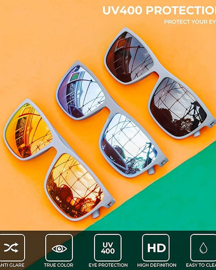 KALIYADI Polarized Sunglasses for Men, Lightweight Sun Glasses with UV Protection for Driving Fishing Golf