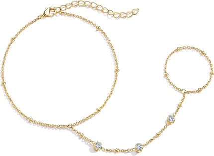 Gold Bracelets Set for Women Stack, Dainty Thick Bracelets Stack for Women Trendy, Simple Thin Gold Plated Cuff Stackable Bracelets With Beaded Cuban Paperclip Snake Rope Bangle Hand Chain Jewelry Gifts for Women Non Tainish
