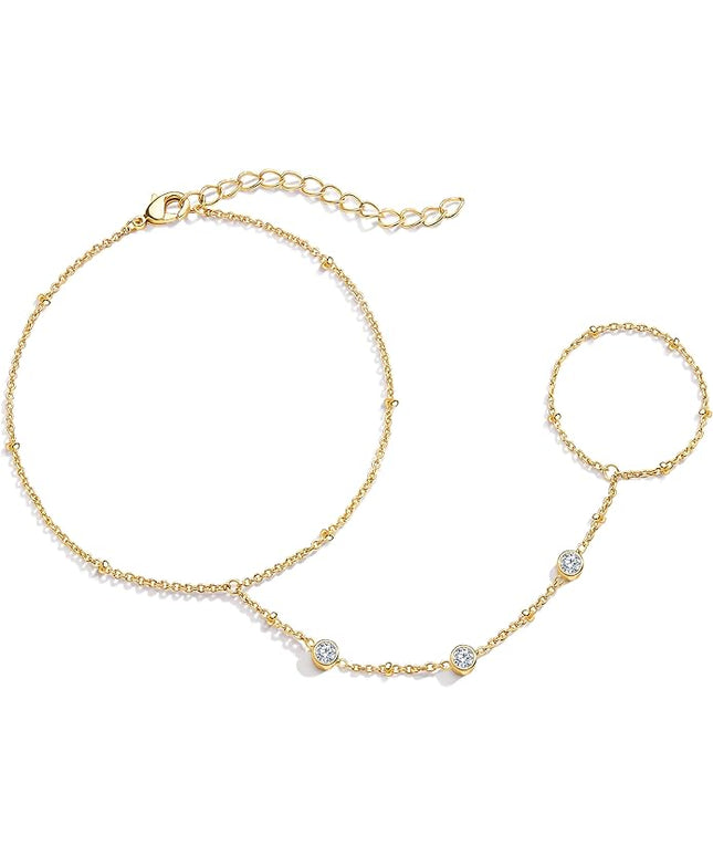 Gold Bracelets Set for Women Stack, Dainty Thick Bracelets Stack for Women Trendy, Simple Thin Gold Plated Cuff Stackable Bracelets With Beaded Cuban Paperclip Snake Rope Bangle Hand Chain Jewelry Gifts for Women Non Tainish