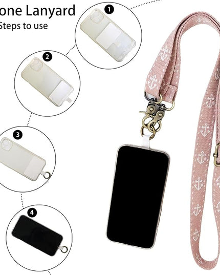 Adjustable 1" Width Phone Crossbody Lanyard and Wristlet Strap - Gift For The Lover In Your Life