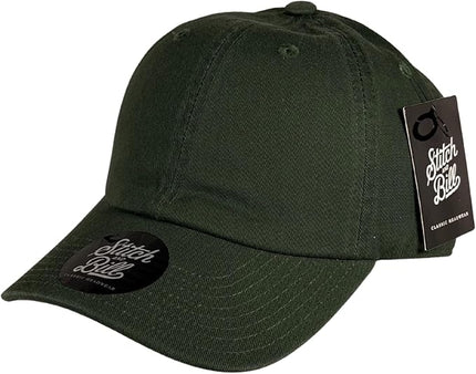 Stitch and Bill Mens Athletic Deep-Crown Baseball Cap 100% Soft Cotton Unstructured Dad Hat Outdoors Adjustable