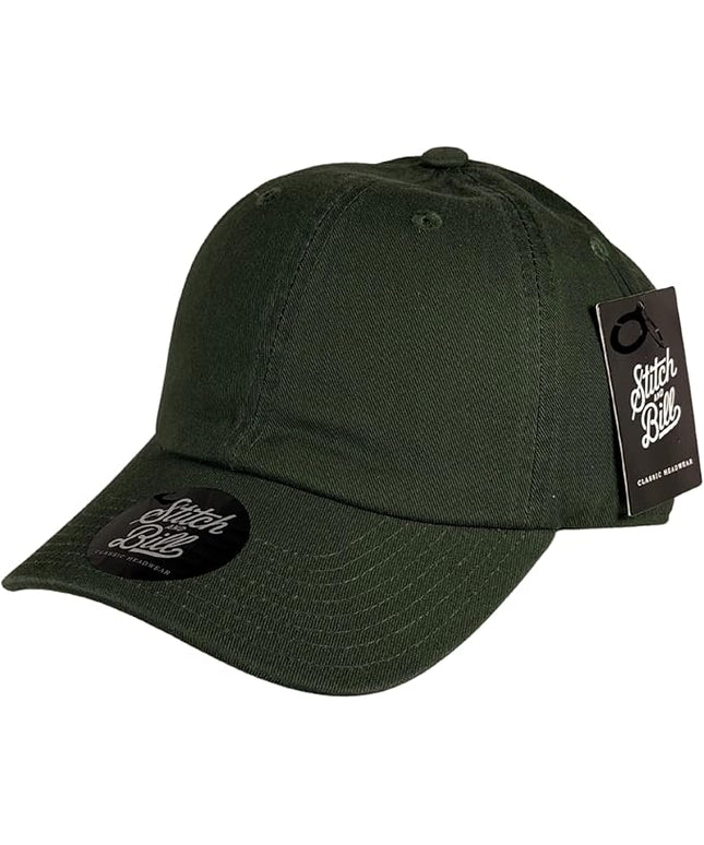 Stitch and Bill Mens Athletic Deep-Crown Baseball Cap 100% Soft Cotton Unstructured Dad Hat Outdoors Adjustable