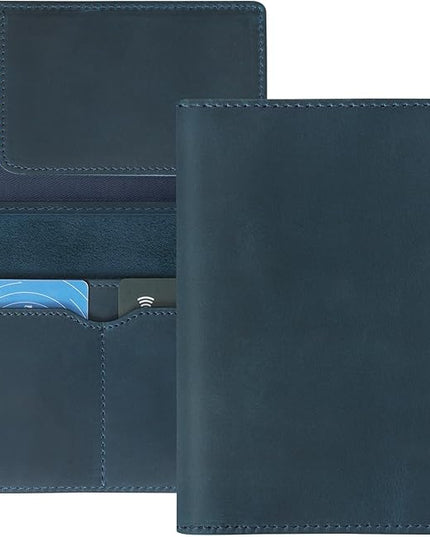 Jack&Chris Leather Passport Holder, Handmade Passport cover, Travel Wallet Cover Case for Men and Women, Leather Travel Documents Organizer Protector, JC107