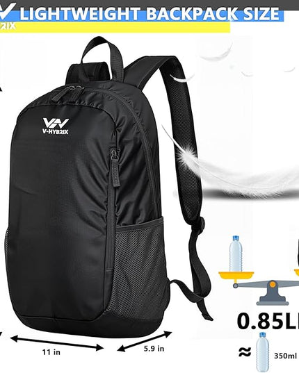 30L Commuter Backpack, Lightweight Laptop Camping Casual Daypacks, Waterproof Gym Travel School Bag Basic Backpack for Men Women-Black