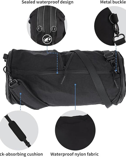 Expandable Crossbody Bag, Trendy Waterproof Nylon Wrinkle Fabric Sling Shoulder Purse for Women & Men