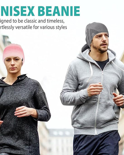 Beanie for Men, Soft Cotton Beanie for Women, Warm Unisex Winter Hat, Running Skull Cap for Cold Weather Activities