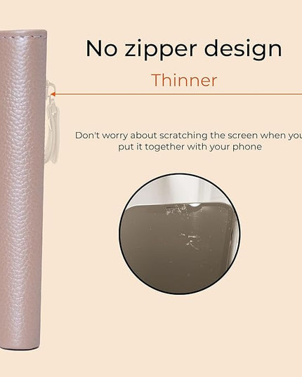 Bveyzi Ultra Slim Small RFID Wallet for Women, Leather Tiny Thin Bifold Pocket Ladies Wallet